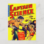 Space Warrior Vintage Science Fiction Comic Postcard at Zazzle