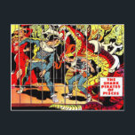 Space Warriors Fight Alien Science Fiction Postcard<br><div class="desc">Space Warriors Fight Alien Science Fiction Vintage Science Fiction,  Horror,  and Fantasy Illustration Art.  Fantastic collection of retro comic book art available on t-shirts,  hats,  fridge magnets,  pins,  buttons,  aprons,  greeting cards,  postcards,  bags,  covers,  dartboards,  towels,  decorator jars,  mugs,  water bottles,  and many more exciting gift ideas.  Wholesale Available.</div>