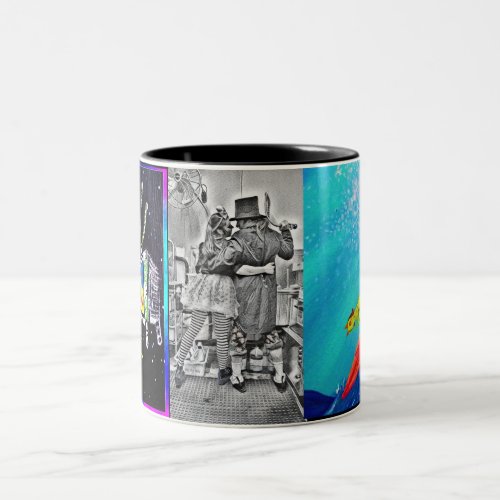 Space watcher Two_Tone coffee mug