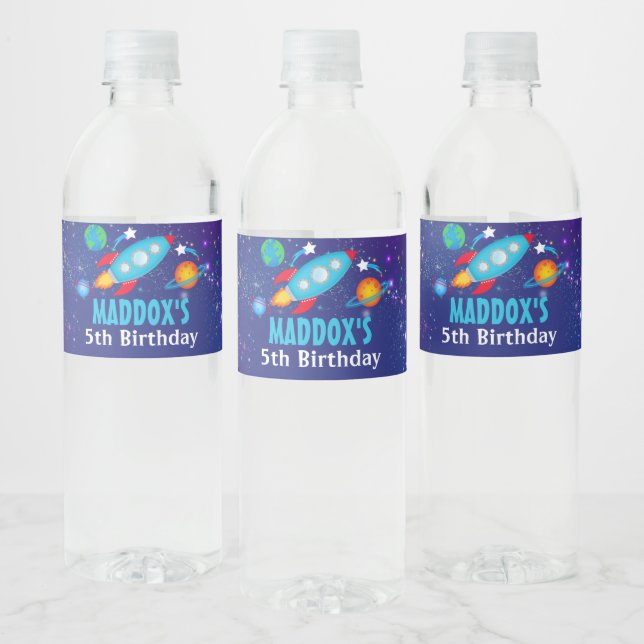 Space Water Bottle Labels Galaxy (Bottles)