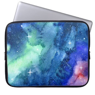 Space Watercolor Art Laptop Case