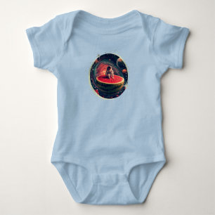 Space Watermelon Astronaut Baby Bodysuit