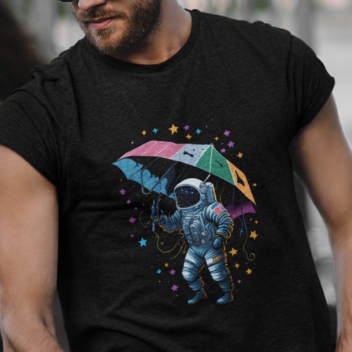 Space Weather Abstract Astronaut Star Storm Kids T_Shirt