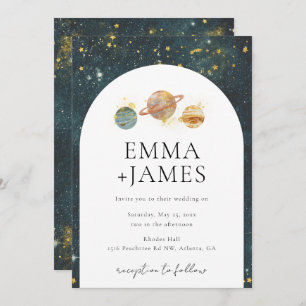 Space Wedding Invitation   Night Sky Wedding