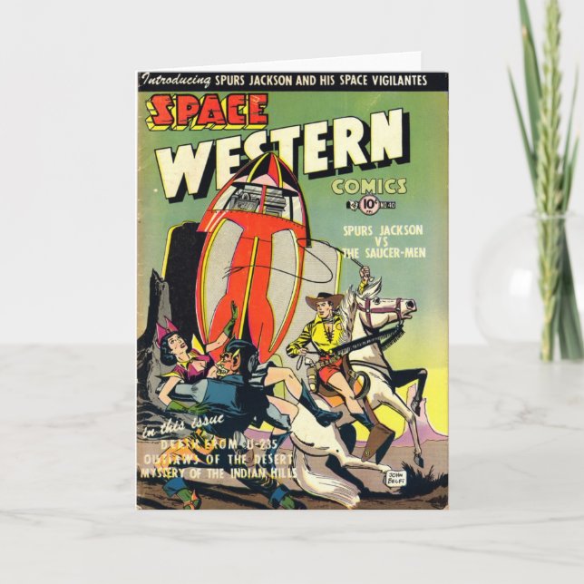 Space Western Note Card (Front)