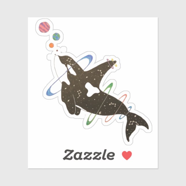 Space Whale Sticker (Sheet)
