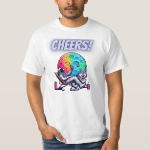 space with wolf T-Shirt