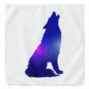 Space Wolf howling - Choose background color Bandana