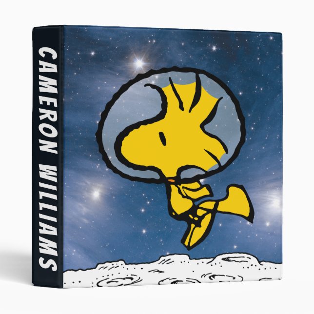 SPACE | Woodstock Astronaut 3 Ring Binder (Front/Spine)