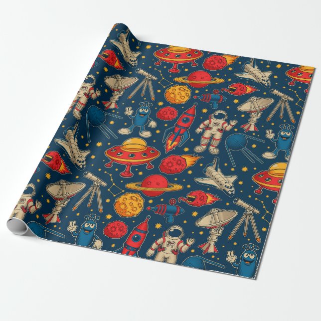 Space Wrapping Paper (Unrolled)