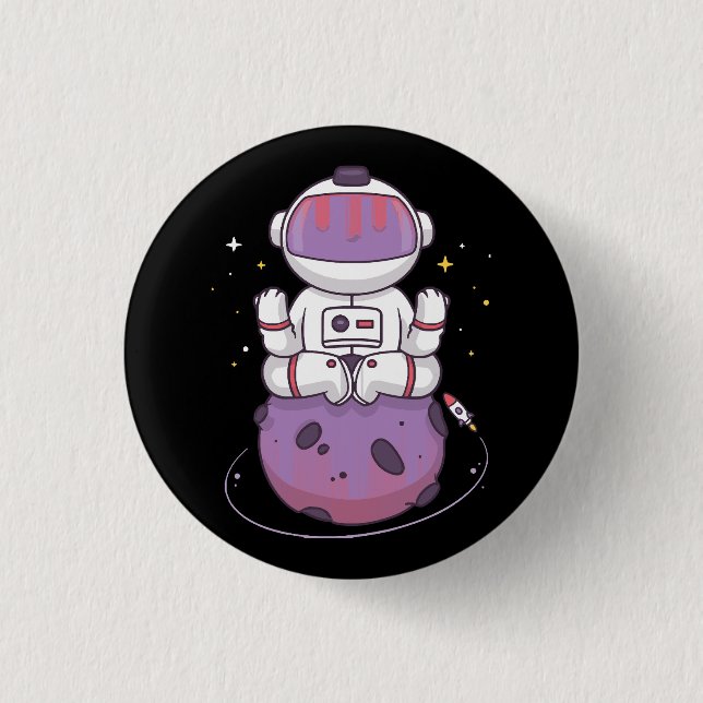 Space Yoga  Button (Front)