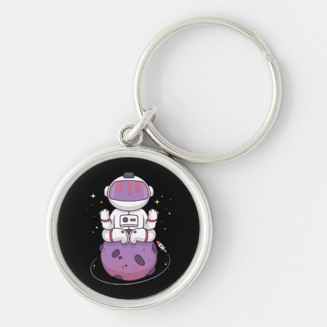Space Yoga  Keychain (Front)