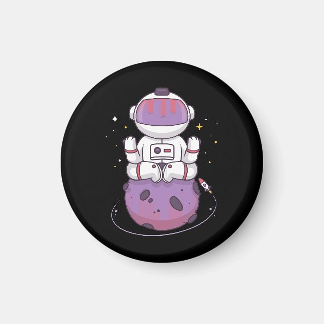 Space Yoga  Magnet (Front)