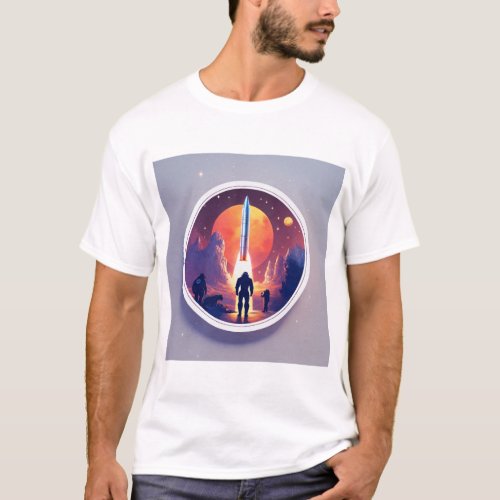 Spacebound Threads Rocket logo tees T_Shirt
