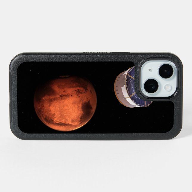 Spacecraft Carrying The Perseverance Rover iPhone 15 Case (Back Horizontal)