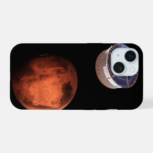 Spacecraft Carrying The Perseverance Rover iPhone 15 Case (Back Horizontal)