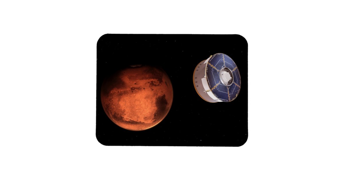 Spacecraft Carrying The Perseverance Rover Magnet | Zazzle
