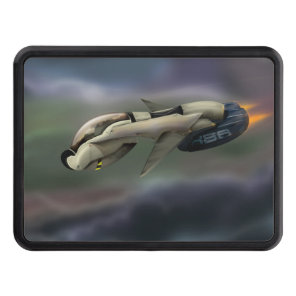 Spacecraft flying through a planet tow hitch cover