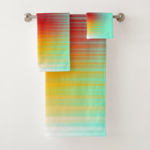 Spacecraft Reentry Plasma Field Colors Abstract  Bath Towel Set