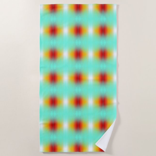 Spacecraft Reentry Plasma Field Colors Abstract  Beach Towel (Front)