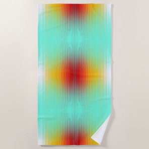 Spacecraft Reentry Plasma Field Colors Abstract  Beach Towel