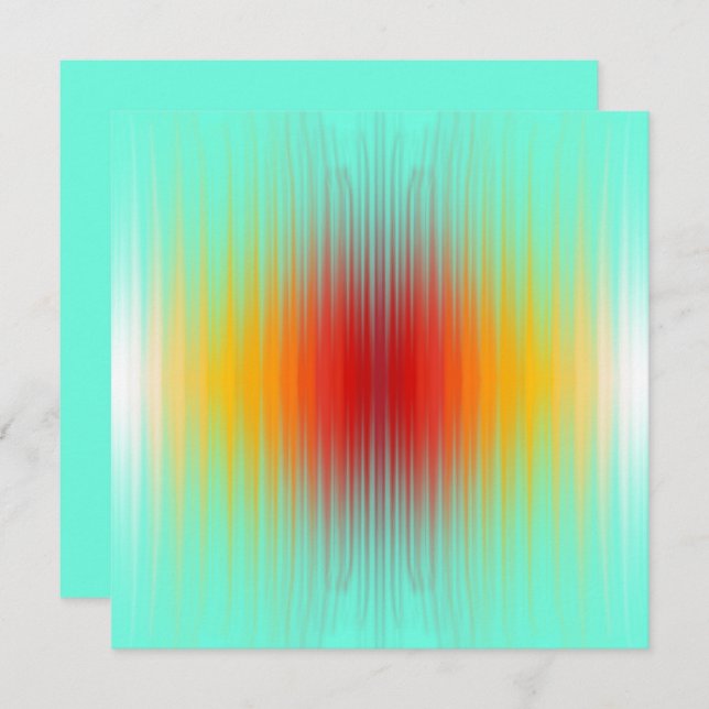 Spacecraft Reentry Plasma Field Colors Abstract Card (Front/Back)