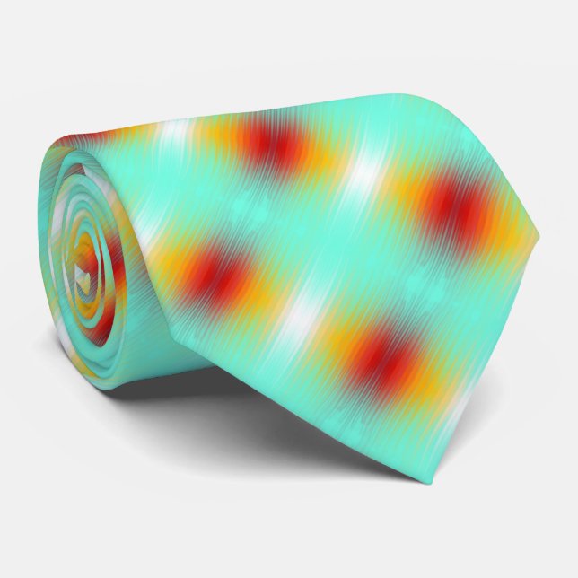 Spacecraft Reentry Plasma Field Colors Abstract  Neck Tie (Rolled)