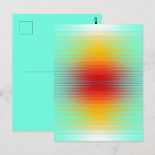Spacecraft Reentry Plasma Field Colors Abstract Postcard
