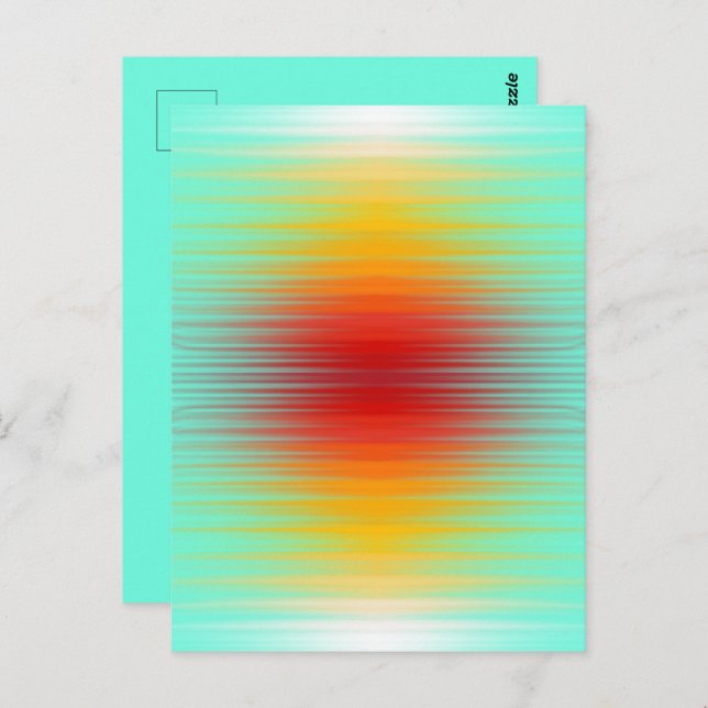 Spacecraft Reentry Plasma Field Colors Abstract Postcard (Front/Back)