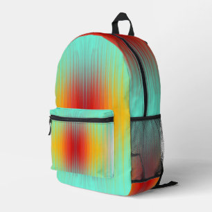 Spacecraft Reentry Plasma Field Colors Abstract Printed Backpack