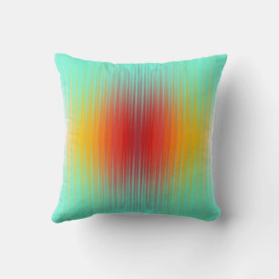 Spacecraft Reentry Plasma Field Colors Abstract Throw Pillow