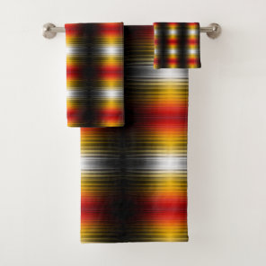 Spacecraft Reentry Plasma Field Colors Pattern Art Bath Towel Set