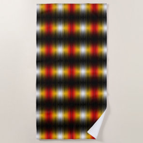 Spacecraft Reentry Plasma Field Colors Pattern Art Beach Towel