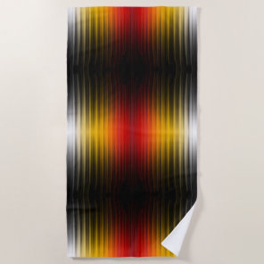 Spacecraft Reentry Plasma Field Colors Pattern Art Beach Towel