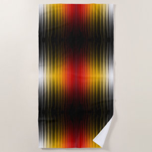 Spacecraft Reentry Plasma Field Colors Pattern Art Beach Towel