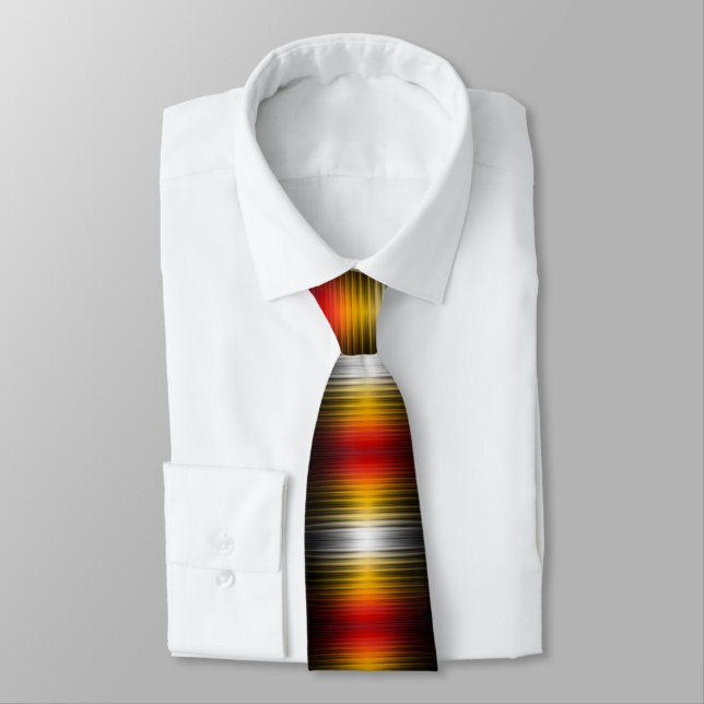 Spacecraft Reentry Plasma Field Colors Pattern Art Neck Tie (Tied)