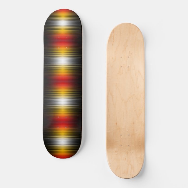 Spacecraft Reentry Plasma Field Colors Pattern Art Skateboard (Front)