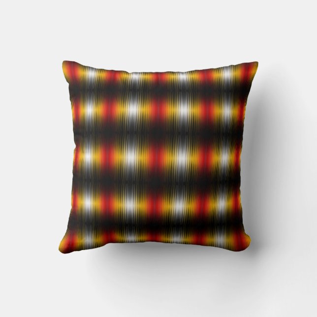 Spacecraft Reentry Plasma Field Colors Pattern Art Throw Pillow (Back)