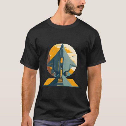 Spacecraft Spaceship Science Fiction T_Shirt