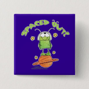 Spaced Out Alien Button