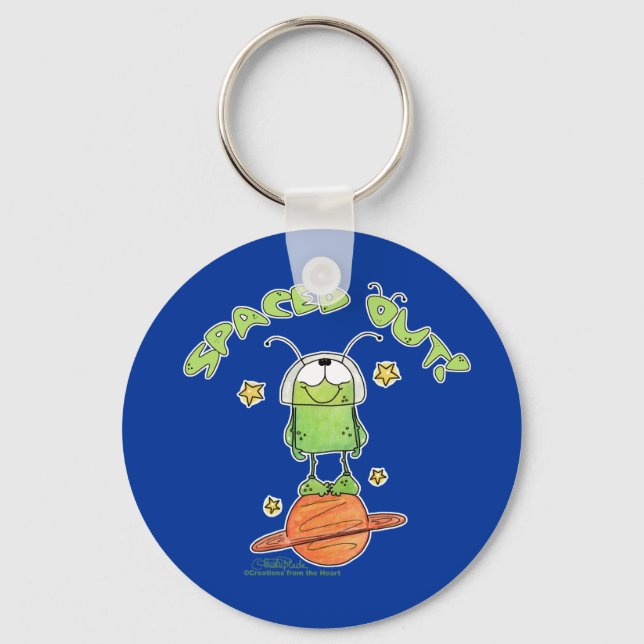 Spaced Out Alien Keychain (Front)