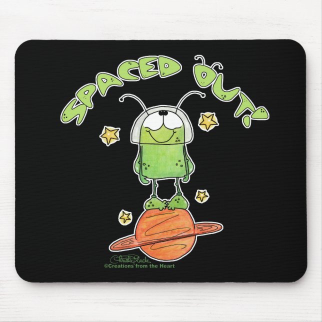 Spaced Out Alien Mouse Pad (Front)