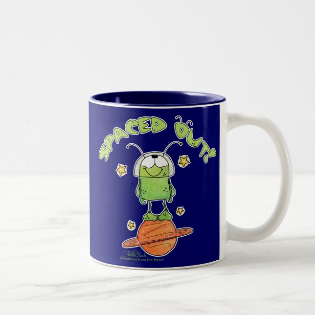 Spaced Out Alien Two-Tone Coffee Mug (Right)