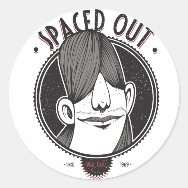 Spaced Out Classic Round Sticker (Front)