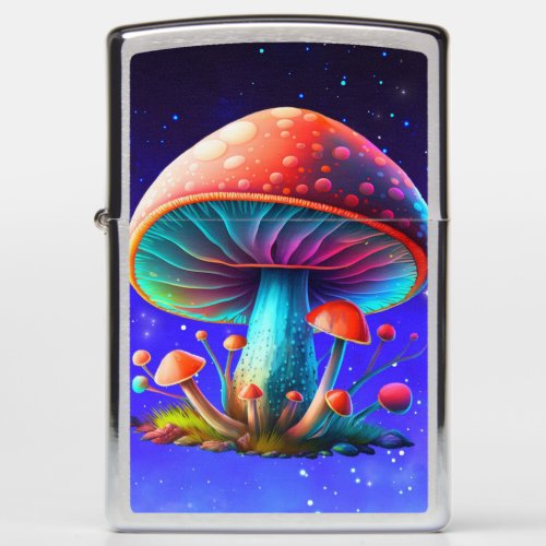 Spaced Out Rainbow Amanita Muscaria  Zippo Lighter