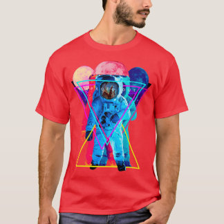 Spaced Out riple Astronaut  Outer Space Art  T-Shirt