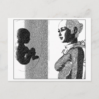spacegirl and  baby postcard