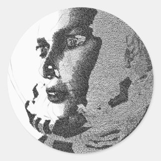 spacegirl classic round sticker