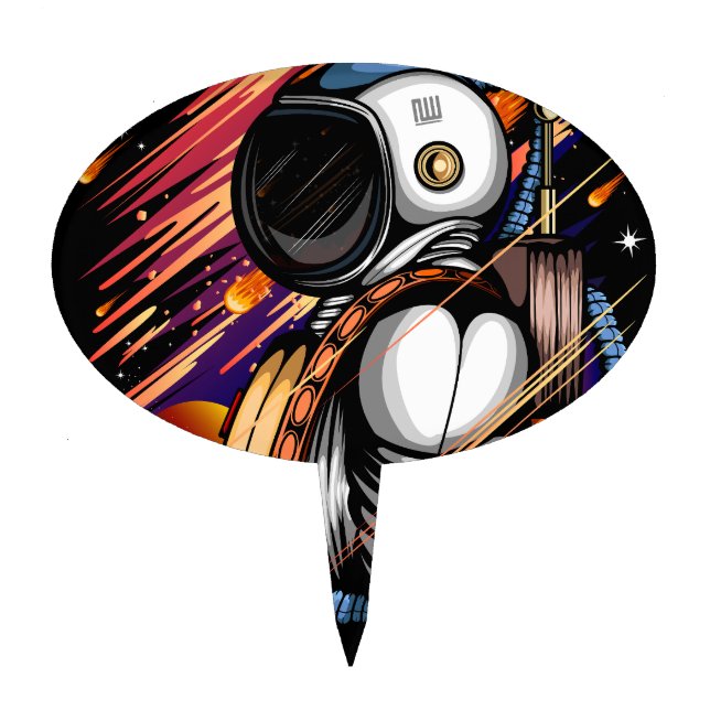 Spaceman Cake Topper (Front)