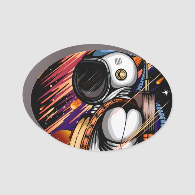 Spaceman Car Magnet (Front)